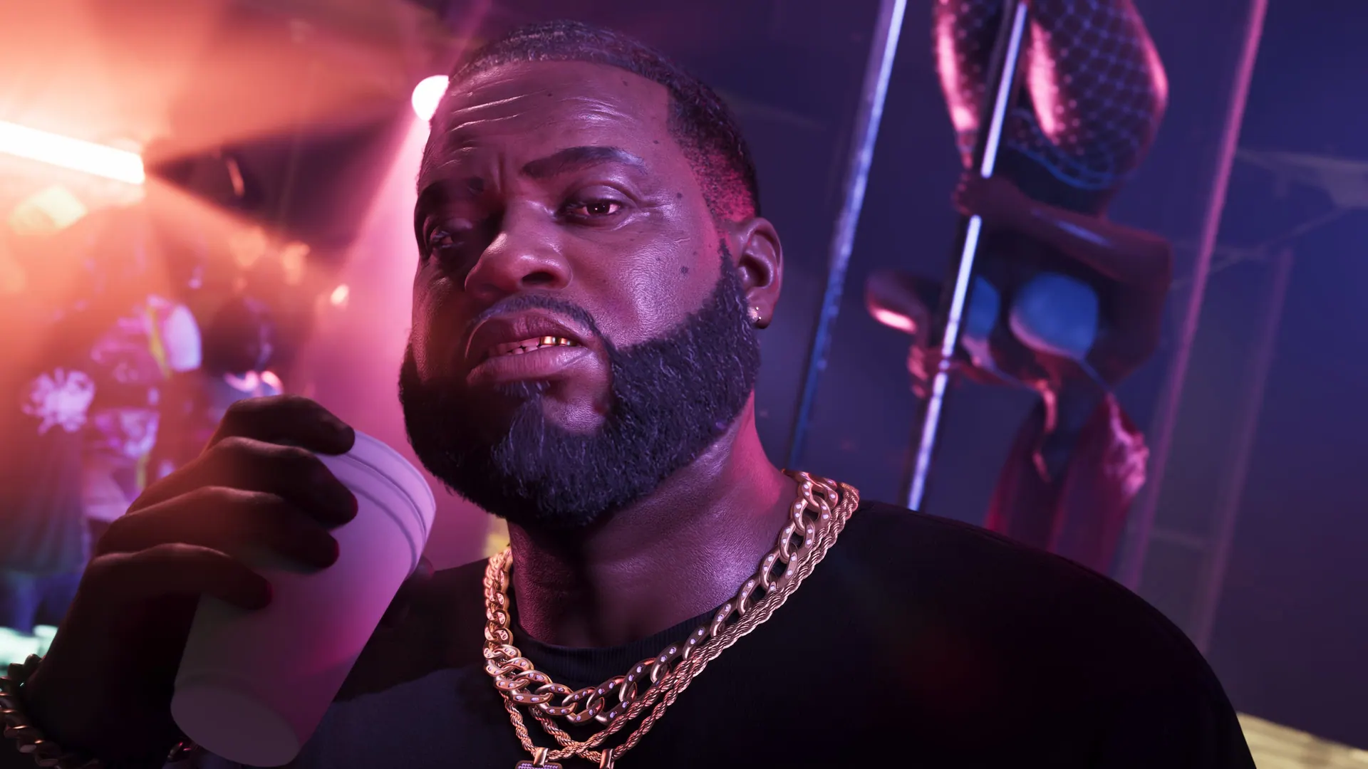 Official Rockstar Games promotional screenshot of Boobie Ike