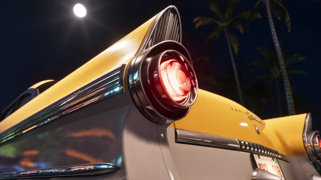 Official Rockstar image of the two-tone ’55 Vapid Stanier sedan from the Vintage Vice City Pack.